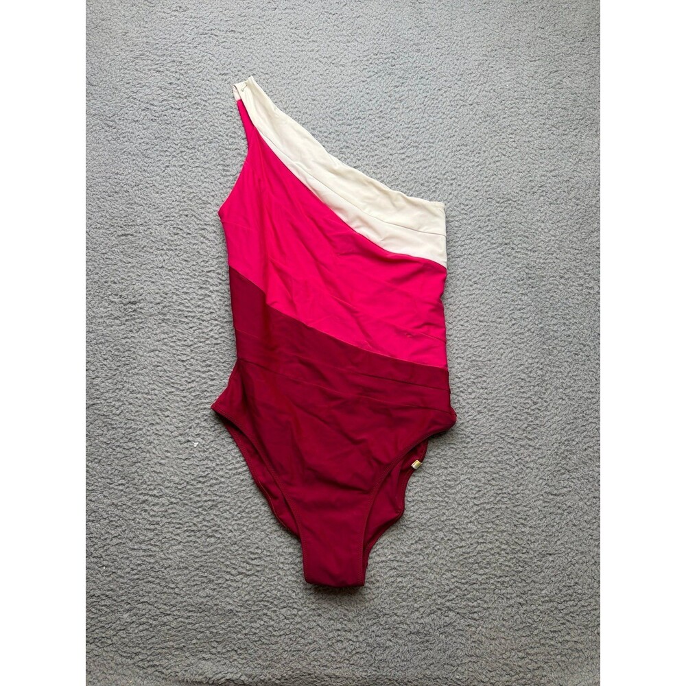 Summersalt The Sidestroke One-Piece Swimsuit in a diagonal color sz 8